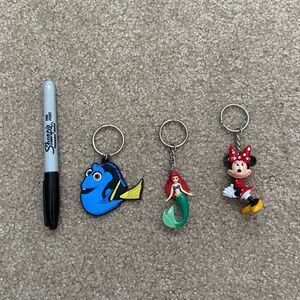 Disney Keychains Dory, Ariel, Minnie Mouse Collectible Park Accessories Backpack